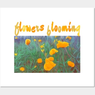 Blooming flowers Posters and Art